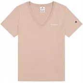 Koszulki i topy damskie - Koszulka damska Champion beżowa 117536 MS079 XS - miniaturka - grafika 1