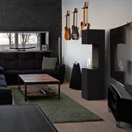 Biokominki - Biokominek Portalowy Sierra Czarny Z Szybą Certyfikat Tüv - miniaturka - grafika 1