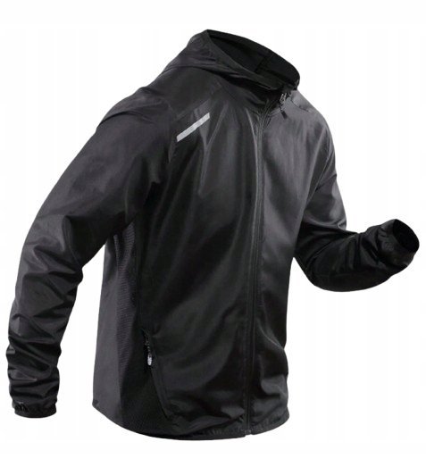 SHEIN CZARNA KURTKA MĘSKA SOFTSHELL Z KAPTUREM I ZAMKIEM L 1GA