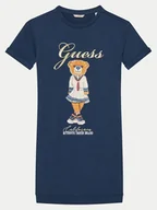Sukienki i spódniczki dla dziewczynek - Guess Sukienka codzienna J5RK28 KAD74 Niebieski Regular Fit - miniaturka - grafika 1