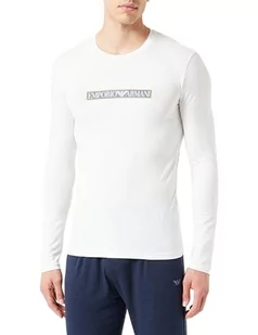 Emporio Armani Męski T-shirt z logo Crew Neck, kremowy, M - Koszulki męskie - miniaturka - grafika 1