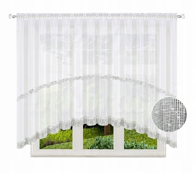 FIRANA GOTOWA WOAL 400x150 FIRANY BIAŁA CYRKONIE