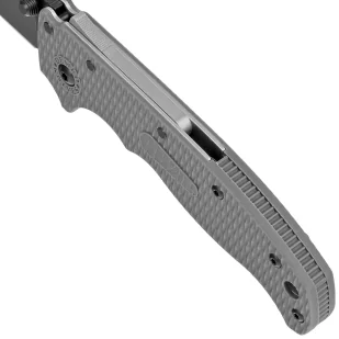 Nóż składany Demko AD20.5 Shark Foot Grey Grivory, Black DLC D2 by Andrew Demko (205-D2-SF-DLC) - Noże - miniaturka - grafika 4