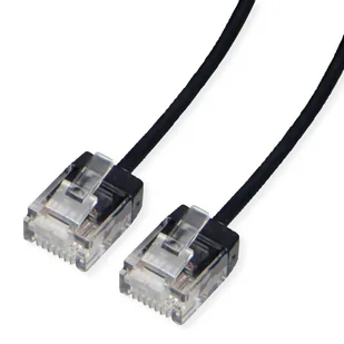 ROLINE UTP Data Center Patch Cord Cat.6A Class EA, LSOH, Slim, Ultra Short Connector, czarny, 3 m - Patchcordy - miniaturka - grafika 1
