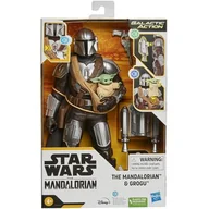 Figurki dla dzieci - Hasbro, Star Wars Mandalorian, figurka kolekcjonerska Mandalorian z Grogu, figurka z dźwiekiem, F5194 - miniaturka - grafika 1