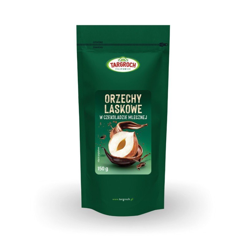 Targroch Orzechy laskowe w czekoladzie mlecznej 150 g - słodycze lub przekąska