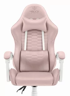 Fotel gamingowy Hell's Chair HC- 1000 Pink Różowy Biały Tkanina - Fotele gamingowe - miniaturka - grafika 1