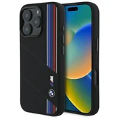 Etui i futerały do telefonów - BMW BMHMP16X23SCUK iPhone 16 Pro Max      6.9" czarny/black hardcase Silicone Cut Tricolor Lines MagSafe - miniaturka - grafika 1