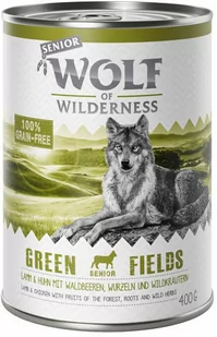 Wolf of Wilderness Wolf of Wilderness Senior, 6 x 400 g - Green Fields, jagnięcina i kurczak - Mokra karma dla psów - miniaturka - grafika 1