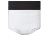 Majtki damskie - esmara® Hipstery damskie z bawełną, 5 par (S (36-38), Czarny/ biały) - miniaturka - grafika 1