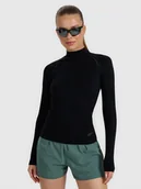 Koszulki sportowe damskie - 4F Longsleeve do biegania w terenie szybkoschnący damski - czarny M/L - miniaturka - grafika 1