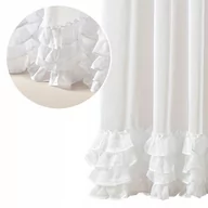 Firany - Firana do salonu 400x250 na taśmie Flavia biała - miniaturka - grafika 1