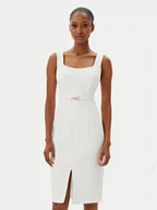 Sukienki - Fracomina Sukienka koktajlowa FR25SD2001W42901 Écru Slim Fit - miniaturka - grafika 1
