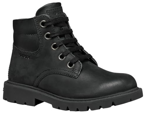 Geox J SHAYLAX BOY B Botki, czarne, 11 UK dziecko, Czarny, 11 UK Child
