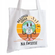 Torby i wózki na zakupy - Torba Bawełniana biała dla Córki Na Prezent ekologiczna Trwały Nadruk - miniaturka - grafika 1