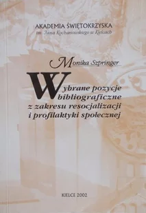 Wybrane poezje bibliograficzne z zakresu resocjalizacji i profilaktyki społecznej - Poezja - miniaturka - grafika 1
