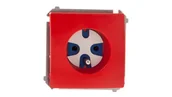 Gniazdka elektryczne - Kontakt Simon Kontakt_Simon Gniazdo wtyczkowe DATA z uziemieniem i kluczem uprawniającym (moduł) 16A. 250V. zaciski śrubowe czerwone BMGD1.01/22 - miniaturka - grafika 1