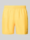 Kąpielówki męskie - Spodenki kąpielowe z nadrukiem z logo - miniaturka - grafika 1