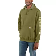 Bluzy męskie - Carhartt Męska bluza z logo Loose Fit Midweight Graphic, True Olive Heather, XS - miniaturka - grafika 1