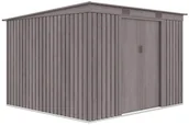 Altany ogrodowe - Domek narzędziowy OREGON 261x241cm Light Wood, stalowy, z wentylacją, duży schowek na narzędzia, rowery i sprzęt ogrodowy Hardmaister - miniaturka - grafika 1