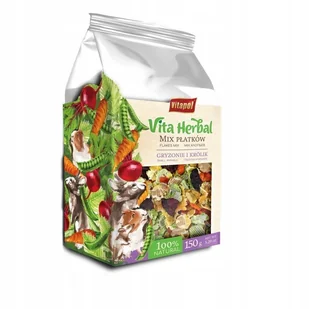 Vitapol Mix płatków dla gryzoni i królika 150g - Przysmaki dla gryzoni - miniaturka - grafika 1