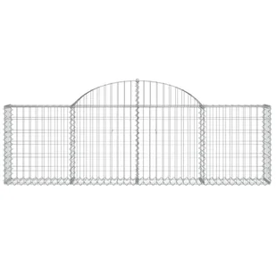 vidaXL Kosze gabionowe, 4 szt, 200x30x60/80 cm, galwanizowane żelazo - Ogrodzenia - miniaturka - grafika 5