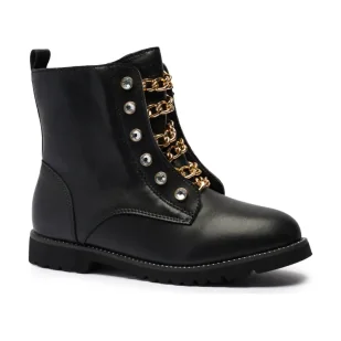 Kurt Geiger Skórzane botki - Buty dla dziewczynek - miniaturka - grafika 1