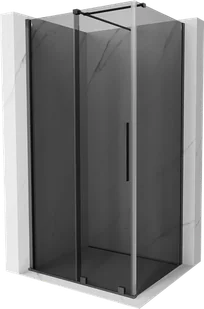 Mexen Velar kabina prysznicowa rozsuwana 100x70 cm, grafit, gun gray szczotkowany - 871-100-070-41-66 - Kabiny prysznicowe - miniaturka - grafika 1
