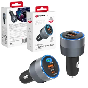 Ładowarka samochodowa do zapalniczki QC 3.0 2x USB-C USB-A zasilacz 85W - Ładowarki samochodowe - miniaturka - grafika 1