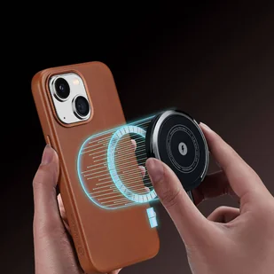 Dux Ducis Naples etui iPhone 14 Plus magnetyczny skórzany pokrowiec MagSafe brązowe - Etui i futerały do telefonów - miniaturka - grafika 8