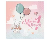 Folia, papier śniadaniowy, serwetki - Serwetki  Roczek - Króliczek 33x33cm 20szt - Godan - miniaturka - grafika 1