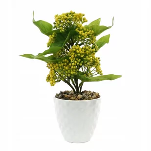 Ozdobny Kwiat Ceramiczna Doniczka Różne Kolory - Sztuczne kwiaty - miniaturka - grafika 1