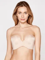 Biustonosze - Wonderbra Biustonosz bardotka WB00032D Beżowy - miniaturka - grafika 1