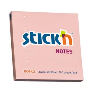 Stick`N Notes samoprzylepny 76x76mm RÓŻOWY PASTEL - Taśmy klejące - miniaturka - grafika 1