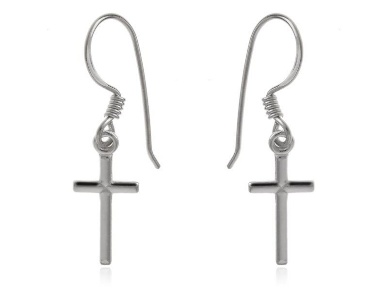 Kolczyki srebrne Krzyże krzyżyki k3436