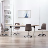 Krzesła - vidaXL Krzesła stołowe 4 szt. taupe tapicerowane tkaniną 3056539 - miniaturka - grafika 1