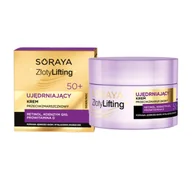 Kremy do twarzy - Soraya Złoty Lifting Ujędrniający krem przeciwzmarszczkowy 50+ 50ml - miniaturka - grafika 1