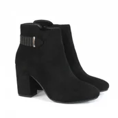 Botki damskie - Botki damskie Cabin HX17094-61A czarne - miniaturka - grafika 1