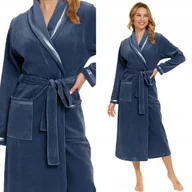 Szlafroki damskie - SZLAFROK DAMSKI DOCTOR NAP 1078 XXL / 44 Granatowy - miniaturka - grafika 1