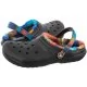 Klapki i japonki damskie - Klapki Classic Lined Spray Dye Clog K Black/Multi 208081-0C4 (CR268-a) Crocs - miniaturka - grafika 1