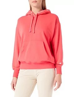 Champion Damska bluza z kapturem Legacy American Classics Powerblend Terry Tape Logo Oversize, Czerwony, L - Bluzy damskie - miniaturka - grafika 1