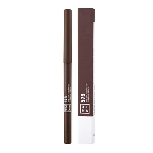 3ina 3INA Makeup  wegański  Cruelty Free  The 24h Automatic Eyebrow Pencil 579  kredka do brwi  Longwear  naturalne wykończenie  wodoodporny  w zestawie pędzel do brwi  ciemnobrązowy - Akcesoria i kosmetyki do stylizacji brwi - miniaturka - grafika 3