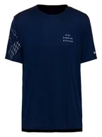 Koszulki sportowe męskie - Nike Koszulka w kolorze granatowym do biegania - miniaturka - grafika 1