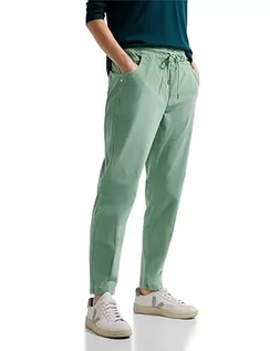 Spodnie damskie - Cecil Damskie spodnie do biegania ze sztruksu, Clear Sage Green, S x 28L - grafika 1