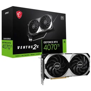 MSI GeForce RTX 4070 Ti VENTUS 2X OC 12GB GDDR6X 192bit RTX4070TIVENTUS2X12GOC - Karty graficzne - miniaturka - grafika 1