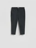 Dresy męskie - Reserved - Spodnie chino slim fit - czarny - miniaturka - grafika 1