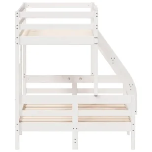 Łóżko piętrowe, 80x200/120x200 cm, białe, lite drewno sosnowe Lumarko! - Łóżka dla dzieci i młodzieży - miniaturka - grafika 6
