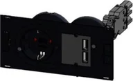 Gniazdka elektryczne - Bachmann BACHMANN DUE Set 1xDUE CEE7/7+USB - miniaturka - grafika 1
