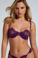Biustonosze - Hunkemöller Biustonosz półusztywniany usztywniany z fiszbinami Belladonna Fioletowy - miniaturka - grafika 1
