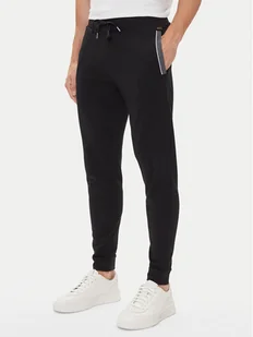 BOSS Spodnie dresowe 50545579 Czarny Regular Fit - Spodnie sportowe męskie - miniaturka - grafika 1